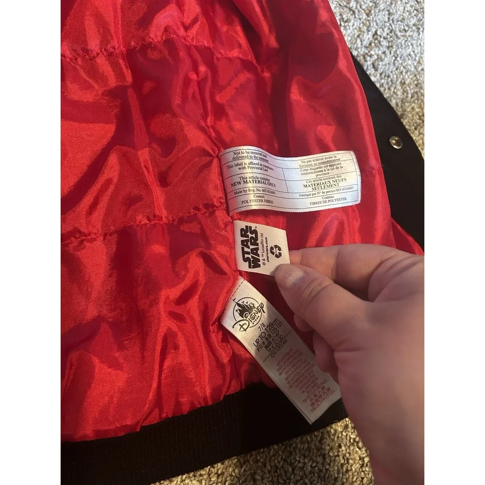 Star Wars Kylo Ren Kids Jacket 7/8 Disney Store Black Red‎ Sith Lord Preppy